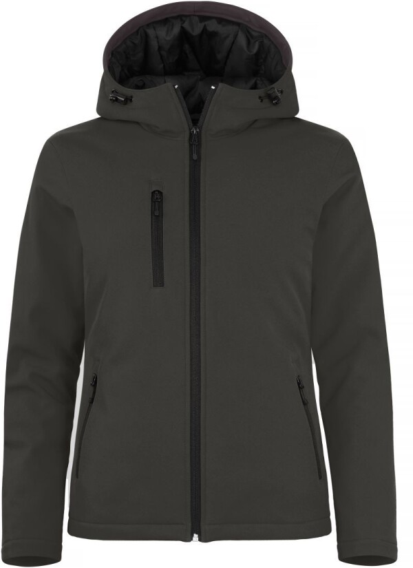 Wattierte Damen Kapuzen Softshell Jacke
