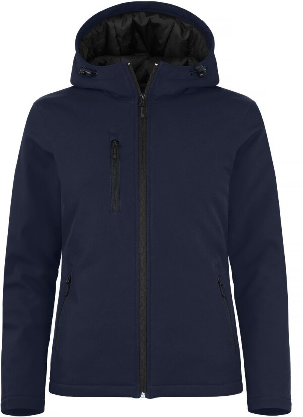 Wattierte Damen Kapuzen Softshell Jacke