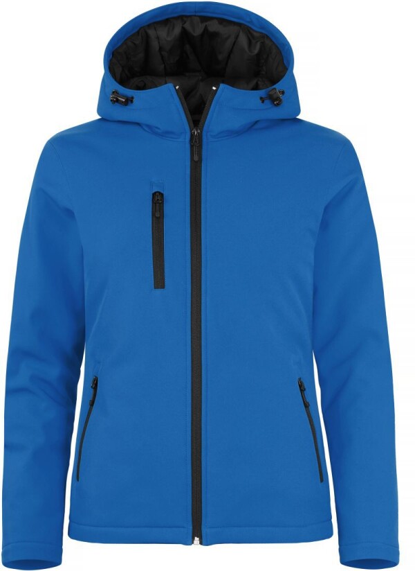 Wattierte Damen Kapuzen Softshell Jacke