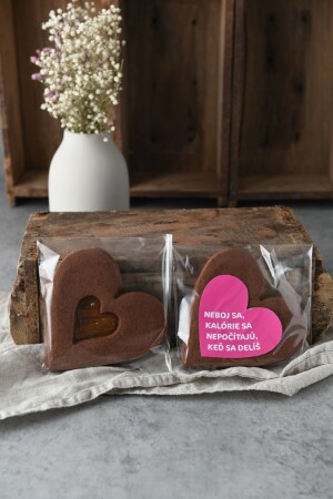 Kakao Linzer Herz verpackt, 100 g - Reklamnepredmety