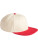 6-Panel-Cap mit kontrastierendem, flachem Schirm