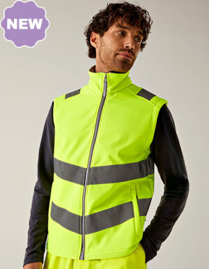 Hi-Vis Pro Contract Ablaze Softshell Bodywarmer - Reklamnepredmety