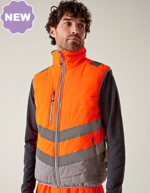 Hi-Vis 2-Tone Thermal Baffle Bodywarmer - Reklamnepredmety