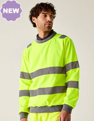 Pro Contract Rundhals-Sweatshirt mit reflektierendem Kragen - Reklamnepredmety