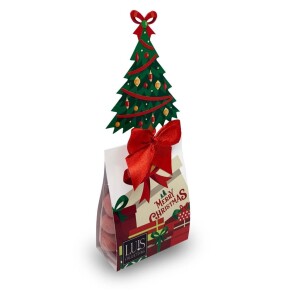 Weihnachtsbaum – Mandeln in Erdbeer-Weißer Schokolade - Reklamnepredmety