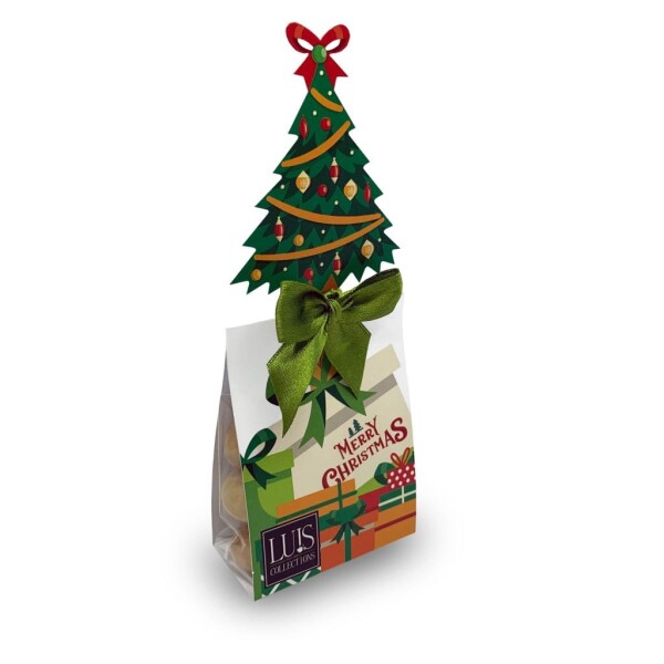 Weihnachtsbaum – Mandeln in Tiramisu Milchschokolade