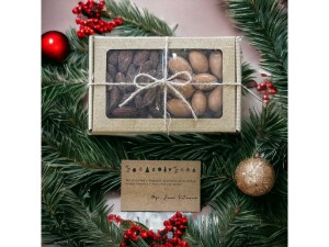 Firmengeschenkbox 2 × 50 g – transparent/blickdicht - Reklamnepredmety