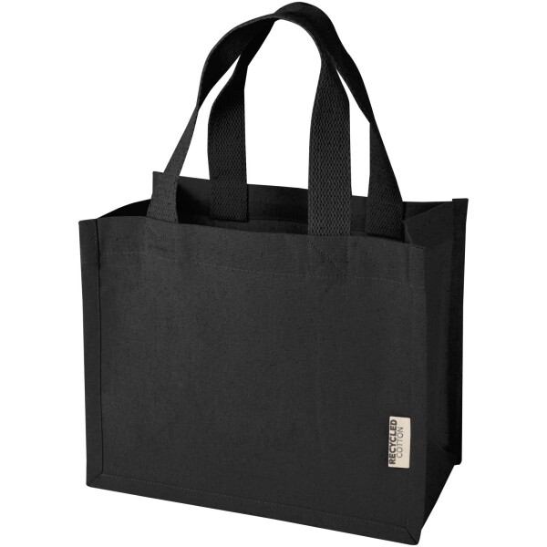 Odessa kleine Tasche mit Seitenfalten aus recycelter Baumwolle mit einem Gewicht von 220 g/m²