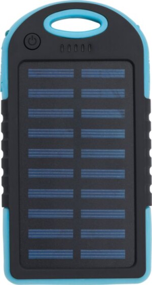 Solar-Powerbank aus gummiertem ABS - Reklamnepredmety
