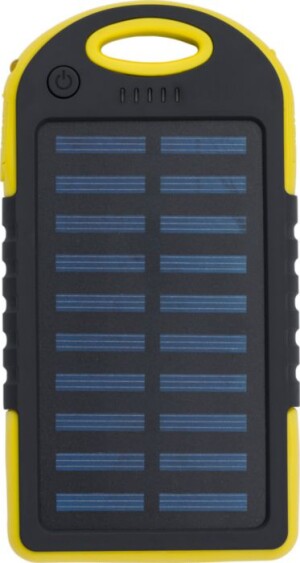 Solar-Powerbank aus gummiertem ABS - Reklamnepredmety