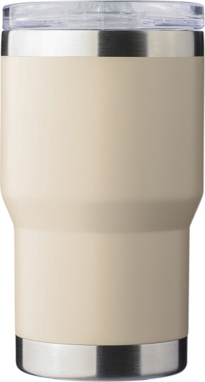 Doppelwandiger Reisebecher aus recyceltem Edelstahl, 350 ml - Reklamnepredmety