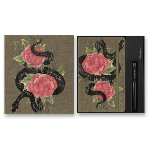 Moleskine Notizbuch „Schlangenblätter“ – Set „Schlangenrosen“, Sammleredition „Schlangen-Vegea“, Größe L, liniert - Reklamnepredmety
