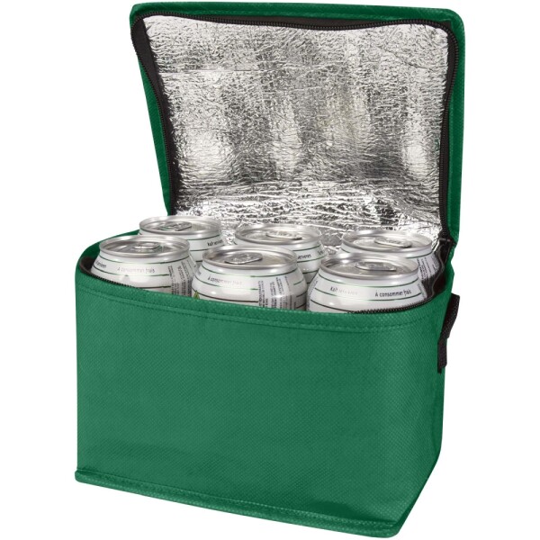 Recycelte Kühltasche aus Vliesstoff für 6 Dosen