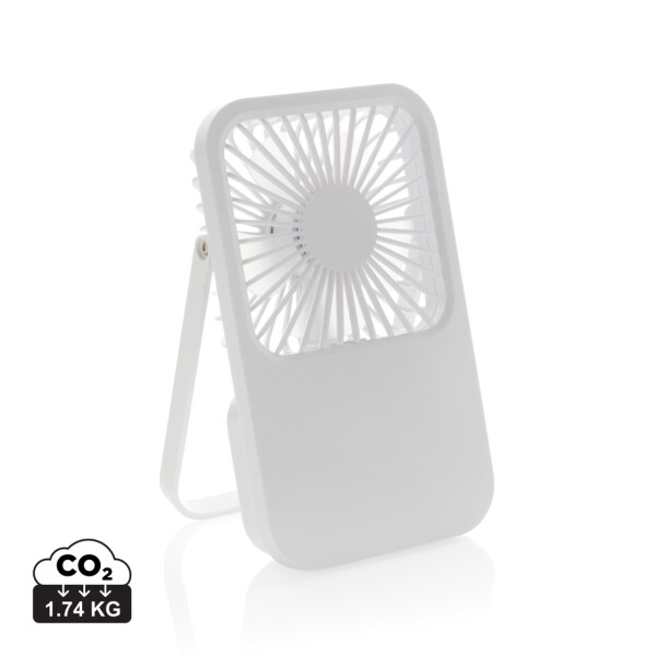 Ervina RCS wiederaufladbarer Tischventilator aus recyceltem Kunststoff