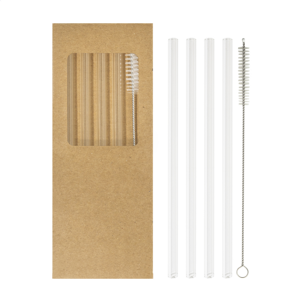 Borosip Glasstrohhalm-Set