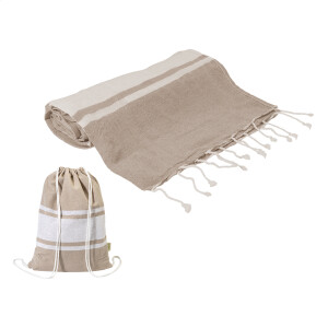 Strandtuch und Beutel aus recycelter Baumwolle von Tortuga - Reklamnepredmety