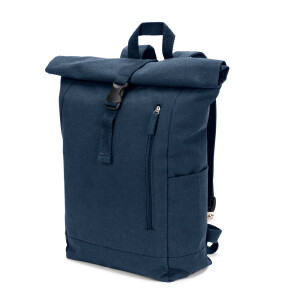 SAINT. Roll-Top-Rucksack aus recyceltem Baumwolle und recyceltem Polyester (380 g/m²) - Reklamnepredmety