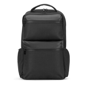 COPENHAGEN. Wasserabweisender Rucksack aus recyceltem Twill mit zwei großen Fronttaschen, 17.3 Zoll - Reklamnepredmety