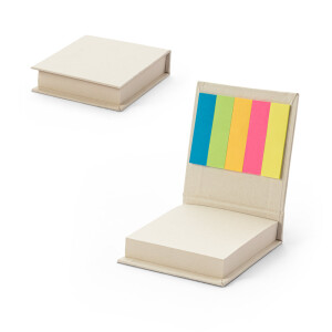 KAIRON. Büroset 2-in-1- aus 100 % Recyclingpapier mit 6 Haftnotizblöcken - Reklamnepredmety