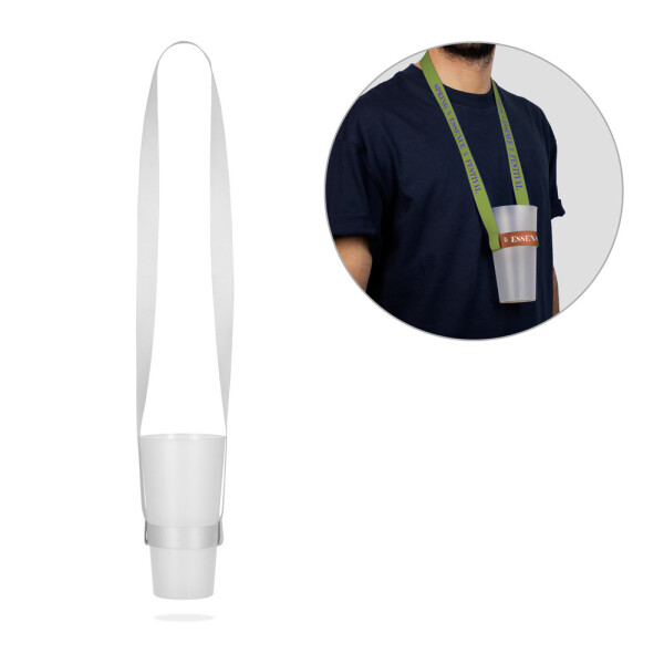 BRADFORD. Lanyard und Becherhalter aus Polyester (100%rPET) für Sublimation geeignet