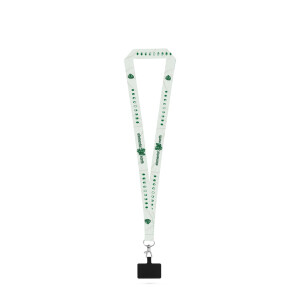 HARLOW. Lanyard aus Polyester mit Karabiner, Schicherheitsverschluss und Handyhalter, geeignet für Sublimation - Reklamnepredmety