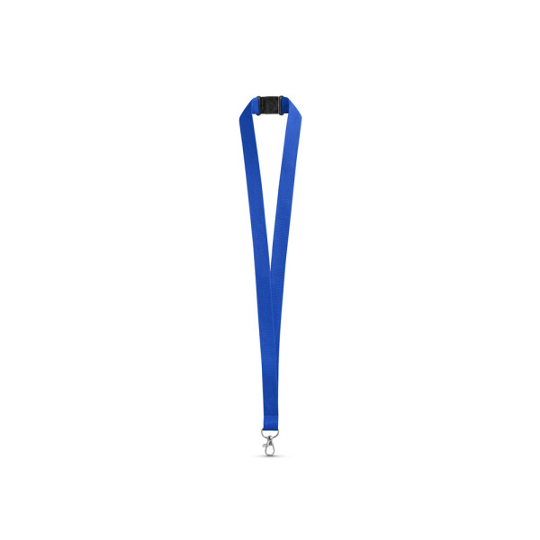LEEDS. Lanyard aus Polyester mit Sicherheitsverschluss