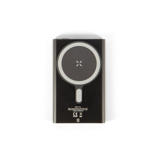 WRIGHT 10. Magnetische Powerbank mit Schnellladefunktion aus recyceltem Aluminium und recyceltem ABS, 10.000 mAh