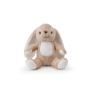 BUGS. Plüschtier aus Polyester in Form eines Hasen, mit Stoff, der sich zur Personalisierung eignet - Reklamnepredmety