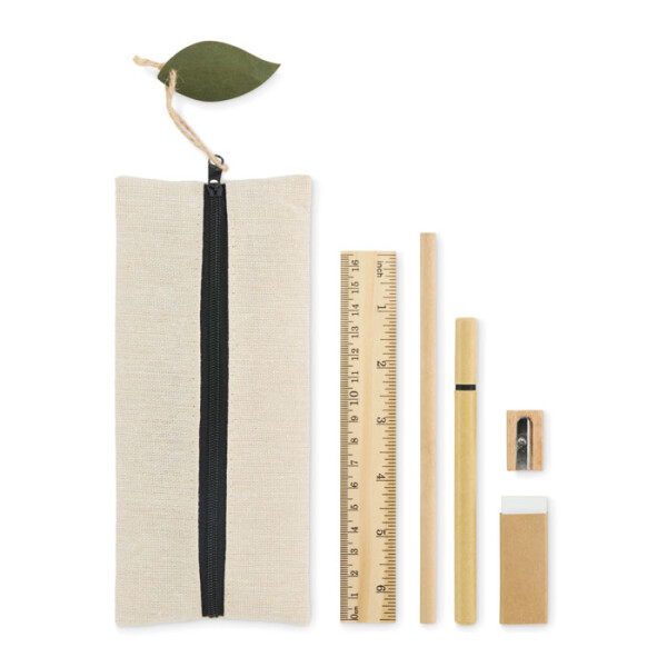 JUCOSET Schreibutensilien-Set im Federmäppchen