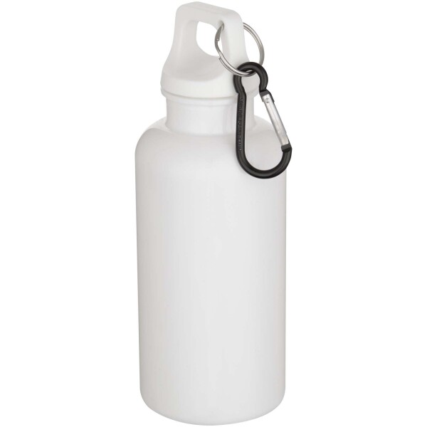 Oregon 400 ml einfarbige RS-zertifizierte Trinkflasche aus recyceltem Kunststoff mit Karabinerhaken