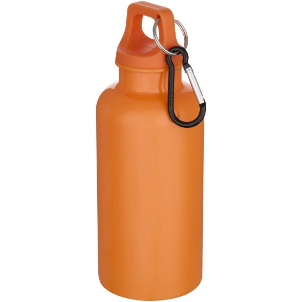 Oregon 400 ml einfarbige RS-zertifizierte Trinkflasche aus recyceltem Kunststoff mit Karabinerhaken