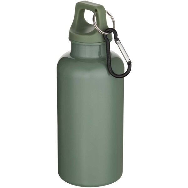 Oregon 400 ml einfarbige RS-zertifizierte Trinkflasche aus recyceltem Kunststoff mit Karabinerhaken