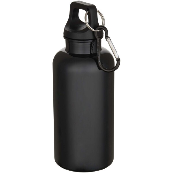 Oregon 400 ml einfarbige RS-zertifizierte Trinkflasche aus recyceltem Kunststoff mit Karabinerhaken