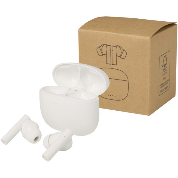 Alterf True Wireless Bluetooth® Headset aus recyceltem Kunststoff mit Silikon-Ohrstöpseln