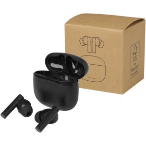 Alterf True Wireless Bluetooth® Headset aus recyceltem Kunststoff mit Silikon-Ohrstöpseln - Reklamnepredmety