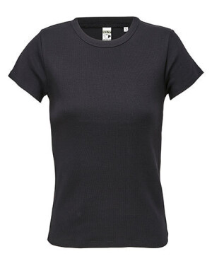 Damen-Rippstrick-T-Shirt Sara - Reklamnepredmety