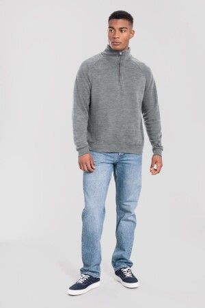Schwerer Sweater mit 1/4 Zip - Iconic Premium Zip Neck Sweat - Reklamnepredmety