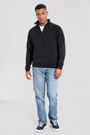 Schwerer Sweater mit 1/4 Zip - Iconic Premium Zip Neck Sweat - Reklamnepredmety