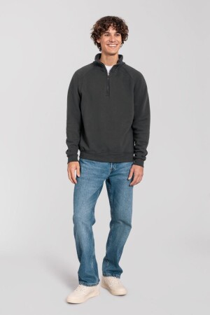 Schwerer Sweater mit 1/4 Zip - Iconic Premium Zip Neck Sweat - Reklamnepredmety