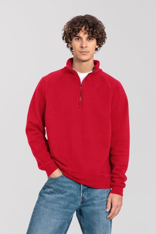 Schwerer Sweater mit 1/4 Zip - Iconic Premium Zip Neck Sweat
