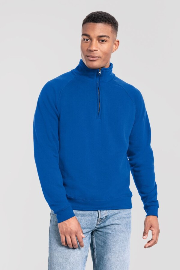 Schwerer Sweater mit 1/4 Zip - Iconic Premium Zip Neck Sweat