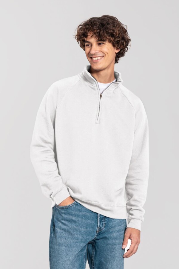 Schwerer Sweater mit 1/4 Zip - Iconic Premium Zip Neck Sweat