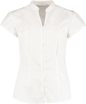 Popeline Bluse mit Maokragen kurzarm KK 727 - Reklamnepredmety