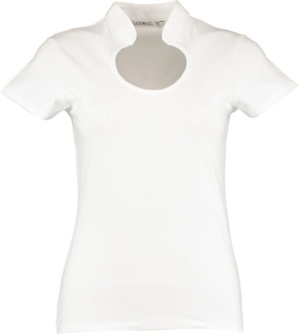 Damen-T-Shirt mit tropfenförmigem Ausschnitt