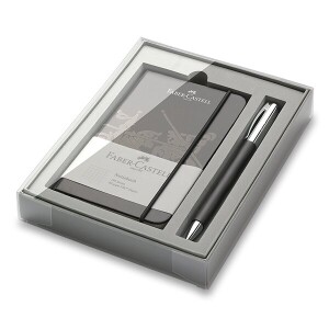 Faber-Castell Ambition Kugelschreiber aus Edelharz – Geschenkbox mit Notizbuch - Reklamnepredmety