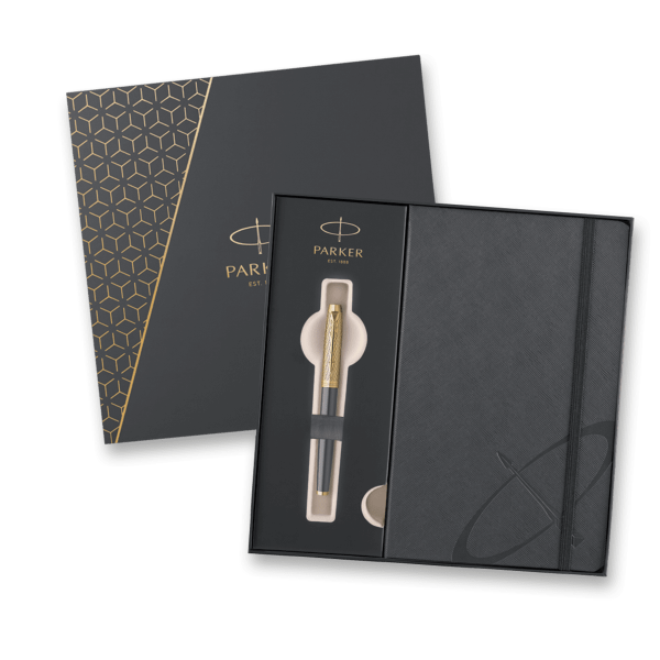Parker IM Premium Arrow GT Geschenkbox – Set aus Kugelschreiber und Notizbuch