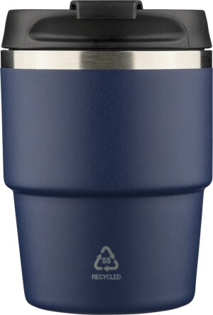 Dvoustěnný termohrnek z recyklované nerezové oceli, 175 ml - Reklamnepredmety