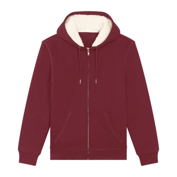 Hygger Sherpa Unisex-Kapuzenpullover mit Reißverschluss und Futter, Sherpa-Fleece, Reißverschluss und Kapuze