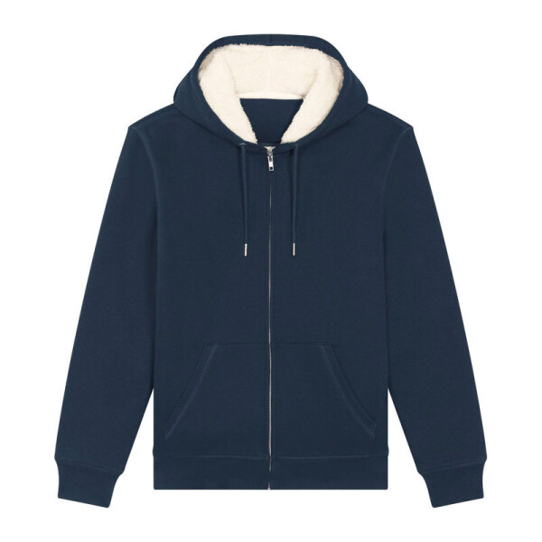 Hygger Sherpa Unisex-Kapuzenpullover mit Reißverschluss und Futter, Sherpa-Fleece, Reißverschluss und Kapuze