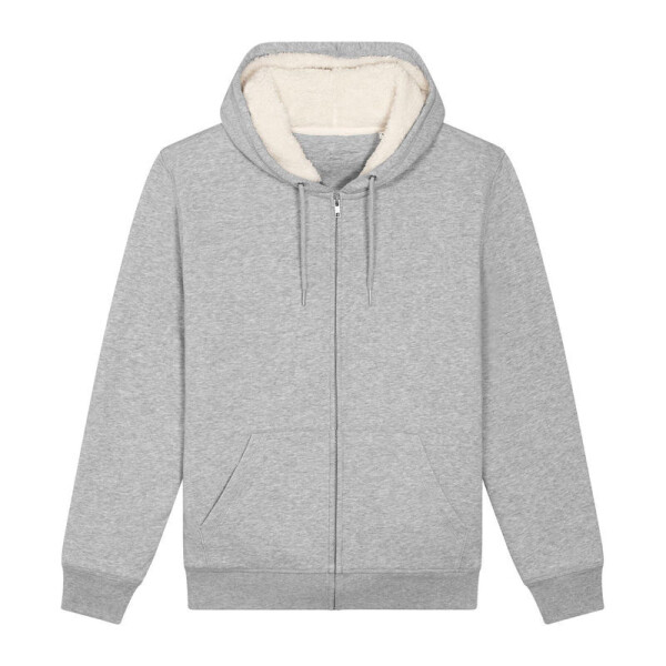 Hygger Sherpa Unisex-Kapuzenpullover mit Reißverschluss und Futter, Sherpa-Fleece, Reißverschluss und Kapuze